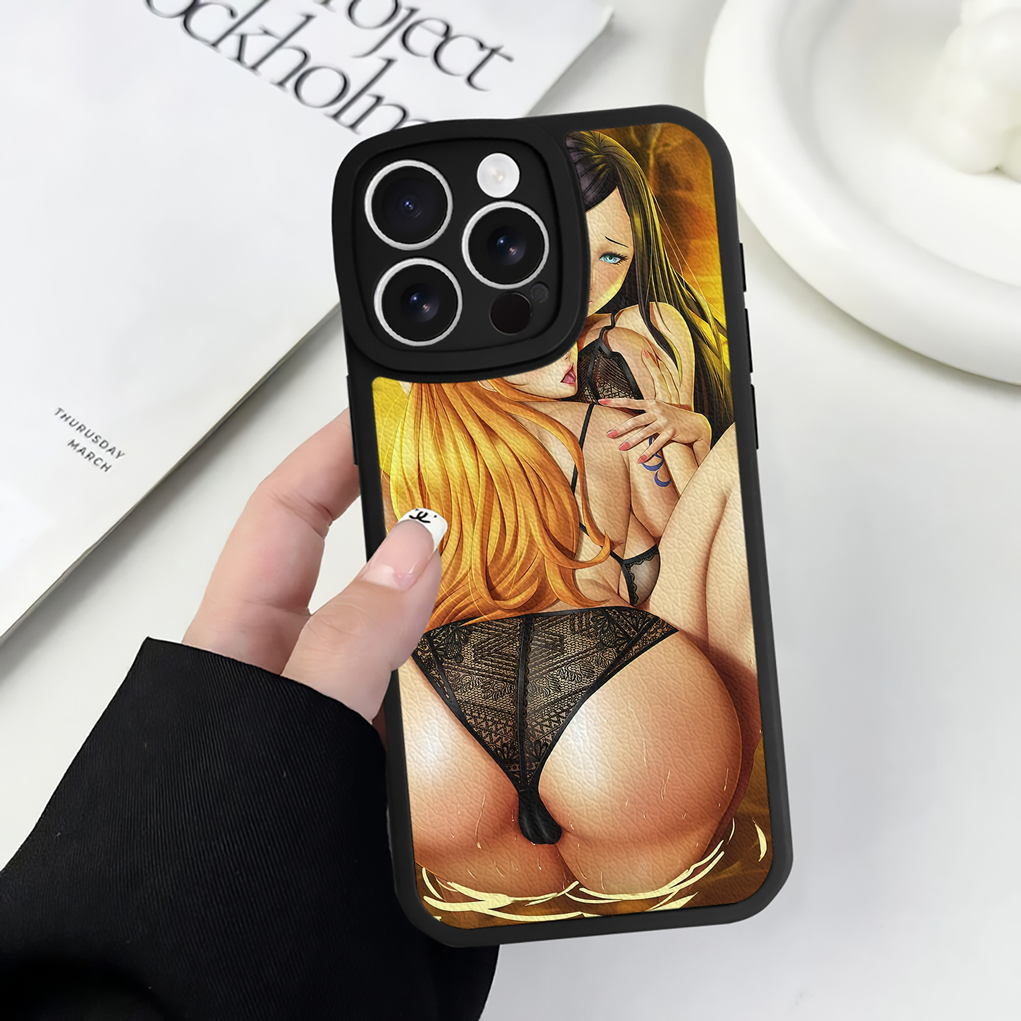 （画像用） ワンピース ONE PIECE 【iPhone 16シリーズ対応】シリコンスマホケース（レザー調） 材質：シリコン